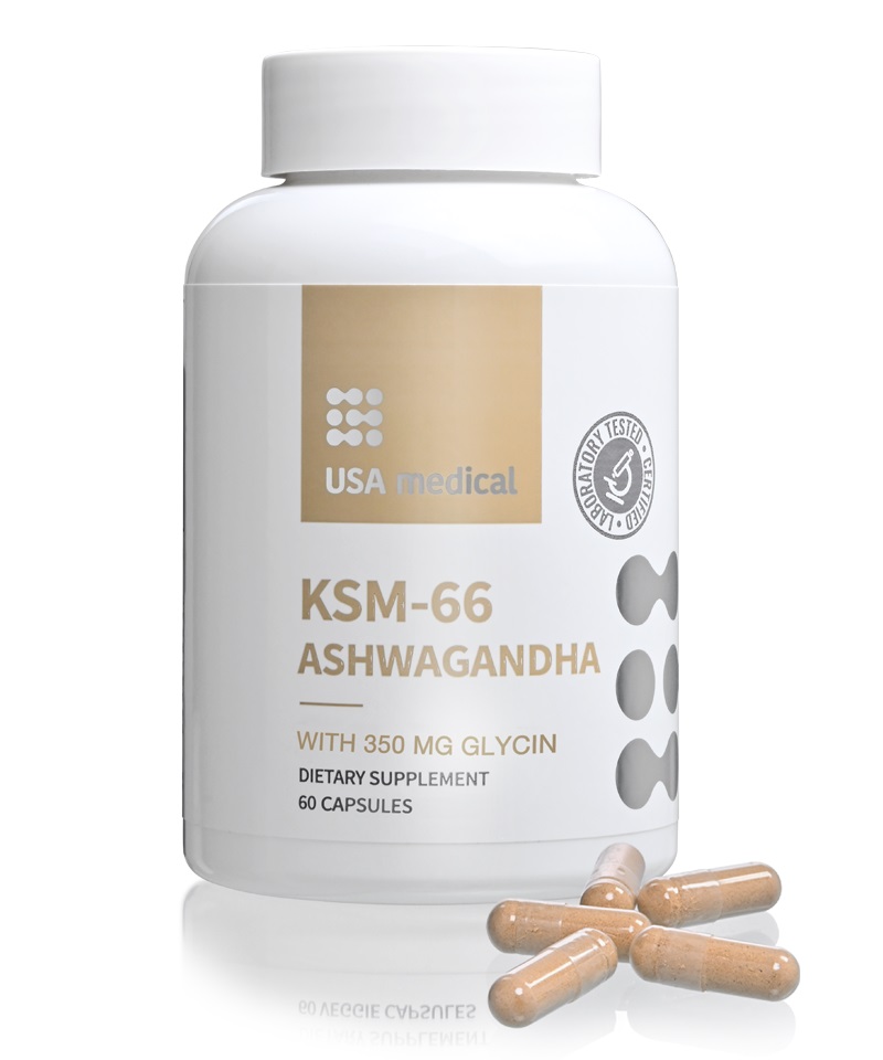 Ashwagandha kapszula 350mg glicinnel KSM-66 ASHWAGANDHA® 60 db