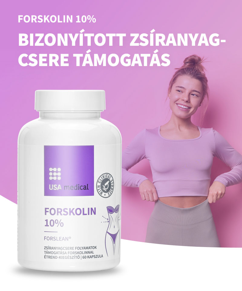 Forskolin 10% kivonat zsíranyagcsere támogatáshoz -  60 db