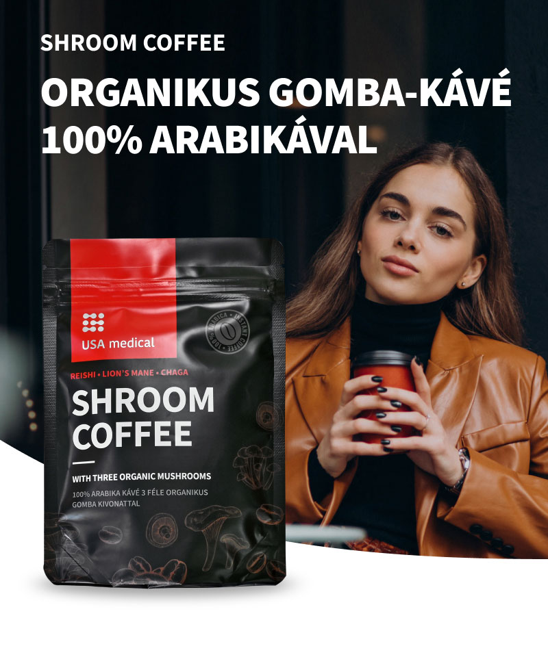 Arabika kávé 3 féle organikus gombakivonattal
